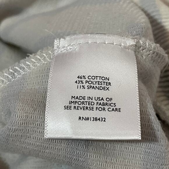 ModCloth Stripe Ribbed Twist Hem Tank - Ivory/Blue - 1X - Picture 7 of 8